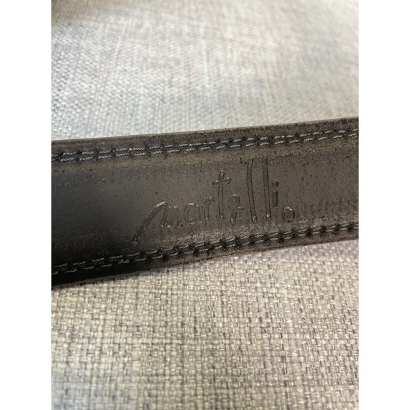 Martelli Mens Brown Suede Leather Belt Size 30 Silver Buckle Made in Mexico - Picture 5 of 6